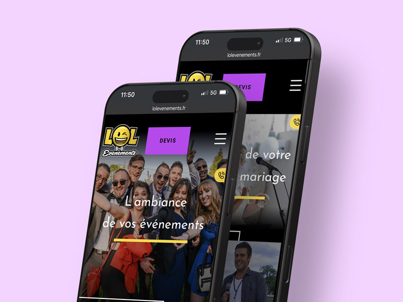 LOL Événements - Responsive mobile