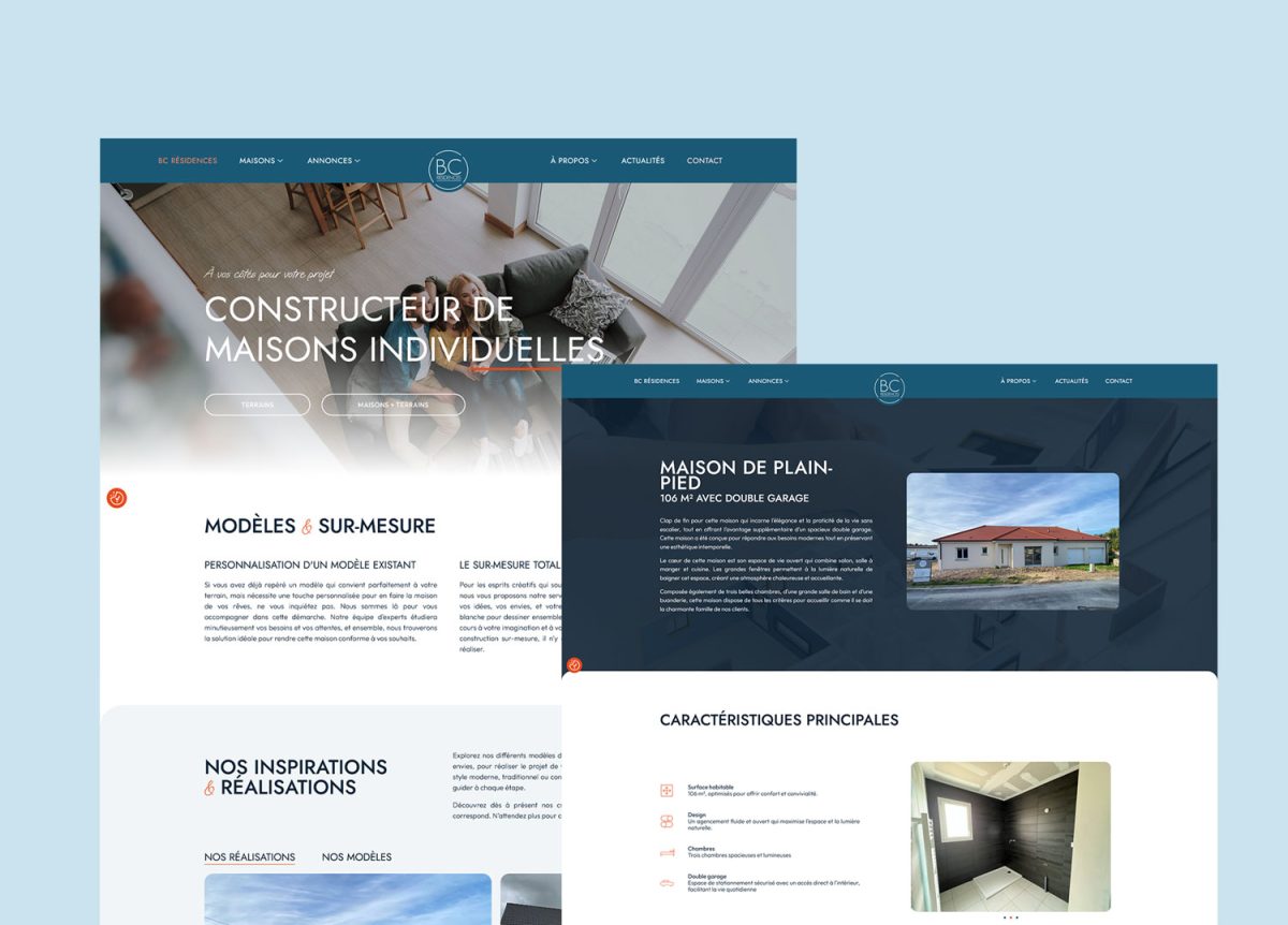 BC Résidences - Focus site web
