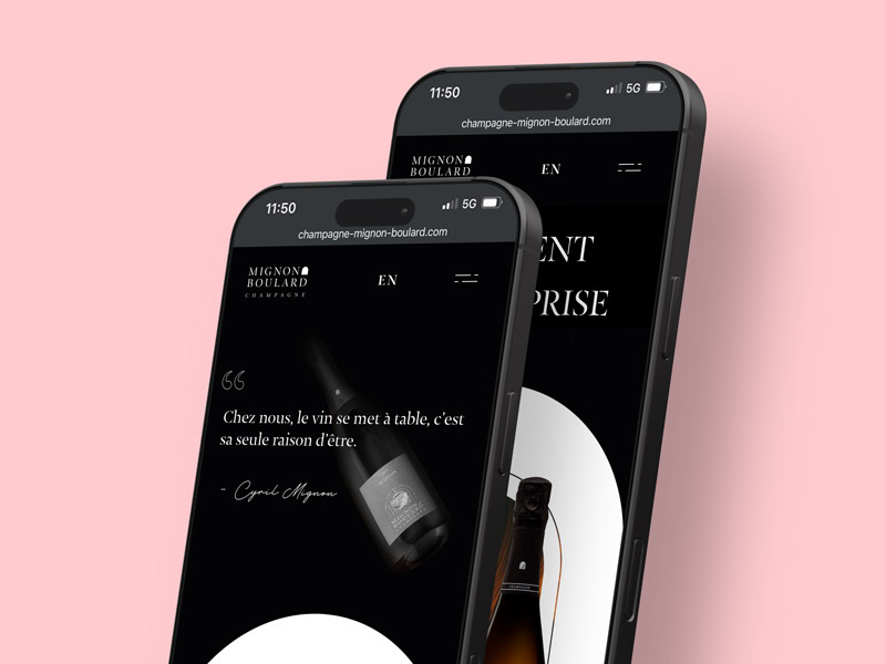 Champagne Mignon Boulard - Responsive mobile