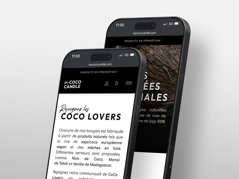 My Coco Candle - Responsive mobile