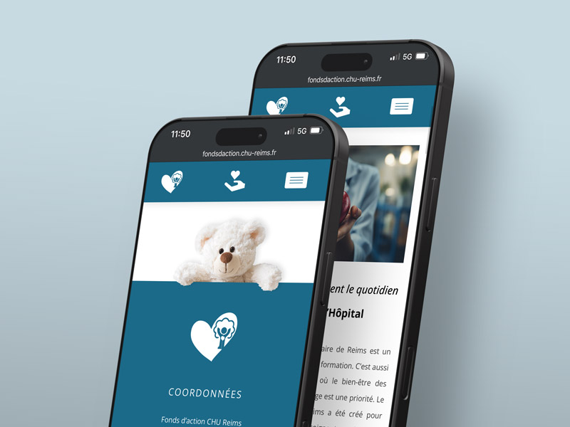 Fonds d'action CHU REIMS - Responsive mobile