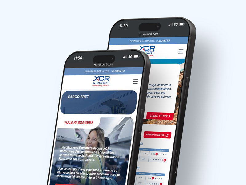 XCR Airport Vatry - Mobile responsive
