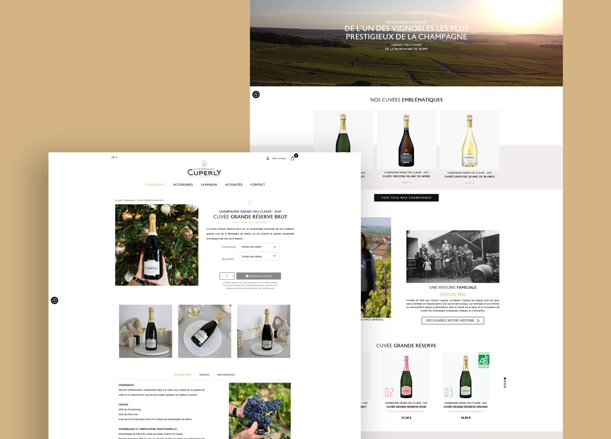 Champagne Cuperly - Site web