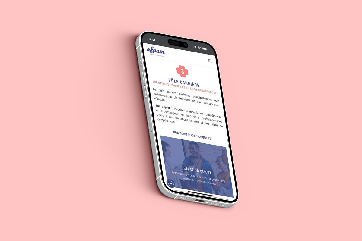Groupe AFPAM - Mobile responsive