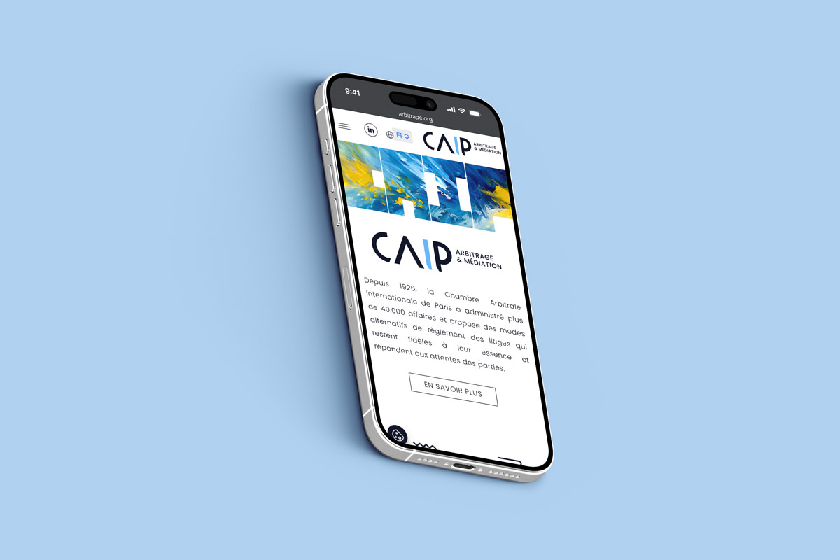 Chambre Arbitrale internationale de Paris - Site web responsive