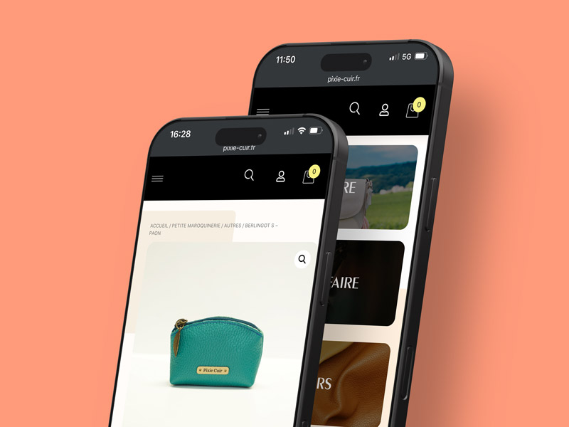 Pixie Cuir - Responsive mobile