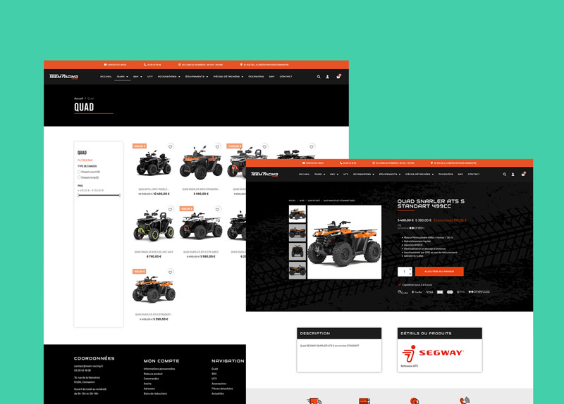 Teem Racing - E-Commerce - Agence IMPAAKT